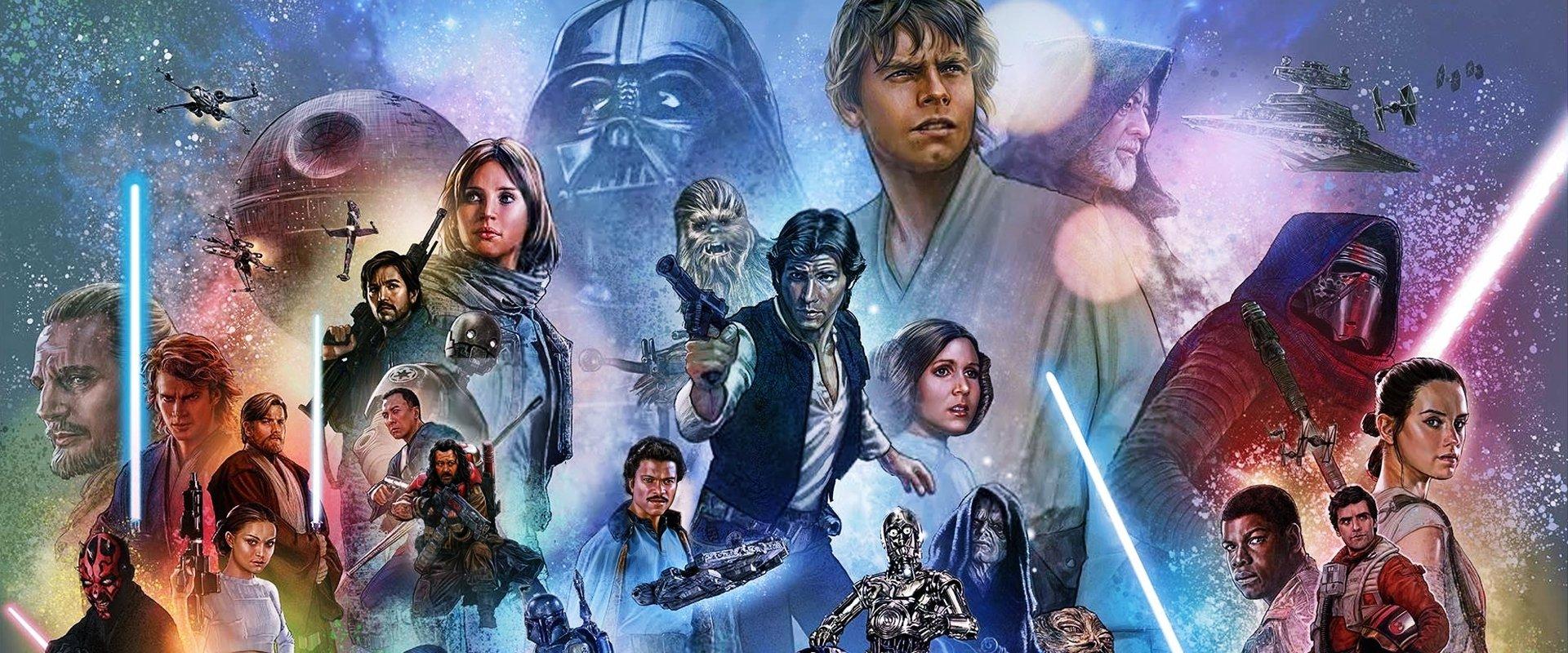 A selection of the characters from the Star Wars movies